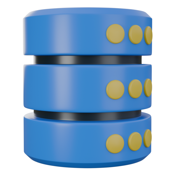 Veritabanının 3 boyutlu çizimi, teknoloji 3 boyutlu elementler, görüntüleme. Herhangi bir amaç için kullanılabilir..