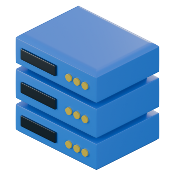 Sunucunun 3 boyutlu illüstrasyonu, teknoloji 3 boyutlu elementler, görüntüleme. Herhangi bir amaç için kullanılabilir..