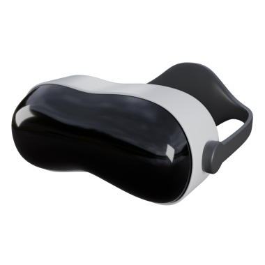 Karışık gerçeklik cihazının üç boyutlu çizimi, üç boyutlu elementler, görüntüleme. Herhangi bir amaç için kullanılabilir..