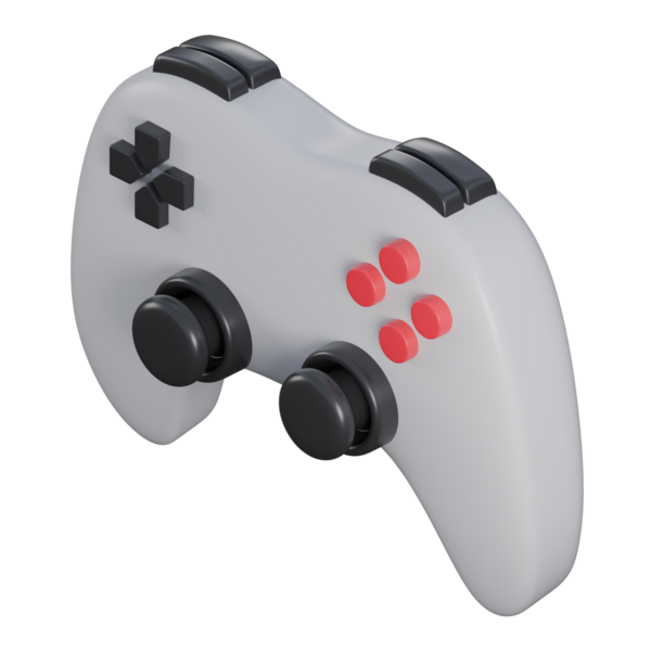 Oyun platformunun 3 boyutlu çizimi, joystick 3 boyutlu elementler, görüntüleme. Herhangi bir amaç için kullanılabilir..