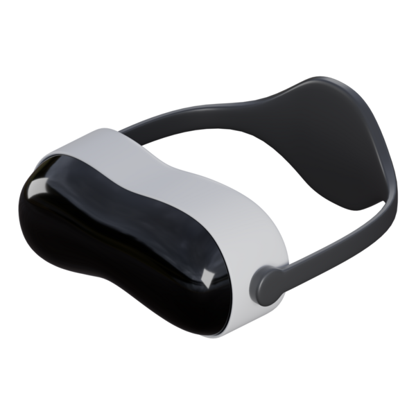 Karışık gerçeklik cihazının üç boyutlu çizimi, üç boyutlu elementler, görüntüleme. Herhangi bir amaç için kullanılabilir..