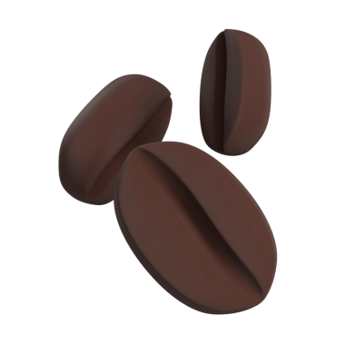 Yüksek kalite 3 boyutlu kahve çekirdekleri havada asılı, zengin dokular ve doğal ışıltı sergiliyor. Kahve markası, reklam ve baskı veya dijital kullanım için ideal