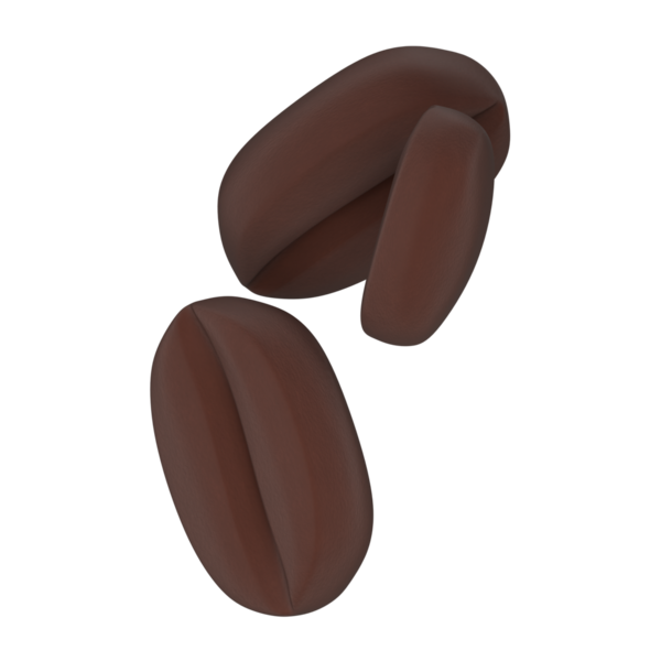 Yüksek kalite 3 boyutlu kahve çekirdekleri havada asılı, zengin dokular ve doğal ışıltı sergiliyor. Kahve markası, reklam ve baskı veya dijital kullanım için ideal