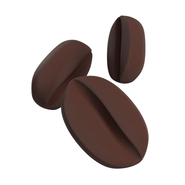 Yüksek kalite 3 boyutlu kahve çekirdekleri havada asılı, zengin dokular ve doğal ışıltı sergiliyor. Kahve markası, reklam ve baskı veya dijital kullanım için ideal