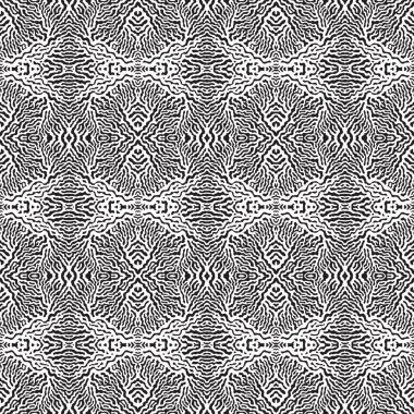 Siyah ve beyaz dalgalı çizgilerden, zebra derisinden kusursuz desen. 