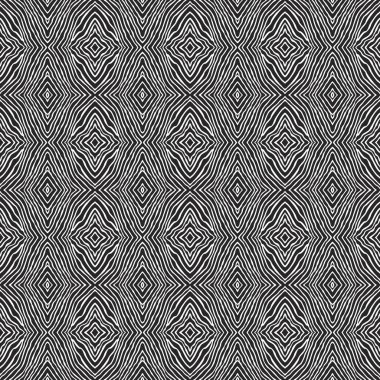 Siyah ve beyaz dalgalı çizgilerden, zebra derisinden kusursuz desen. 