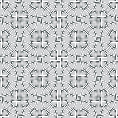 Vektör geometrik gümüş, gri ve beyaz pürüzsüz desen 
