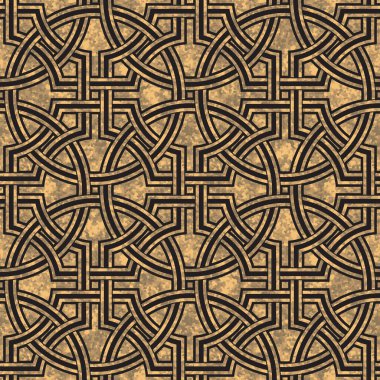 Siyah bir arkaplanda altın suluboya desenli vektör sanat dekoltesi