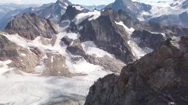 Mount Titlis Swiss Alps Panorama View Snow Switzerland Cantons Obwalden — Stok video