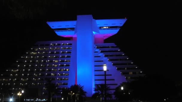 Doha Katar Şubat 2019 Hotel Park Tan Doha West Bay — Stok video