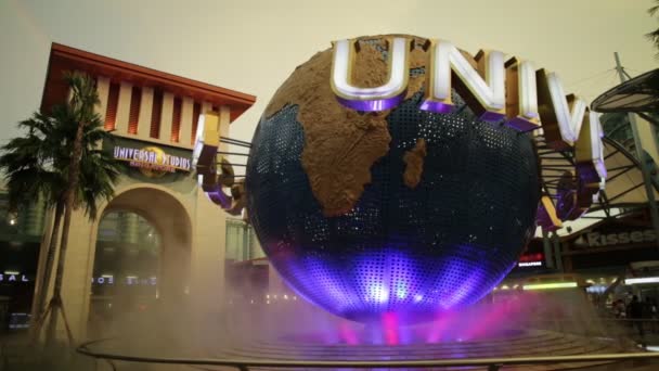 Singapur Května 2018 Sentosa Bull Ring Náměstí Universal Studios Zeměkoule — Stock video