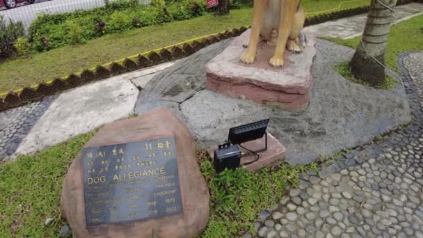 Kuala Lumpur Malaysia 2023 Dog Zodiac Sculpture Commemorate Chinese New — Stock Video