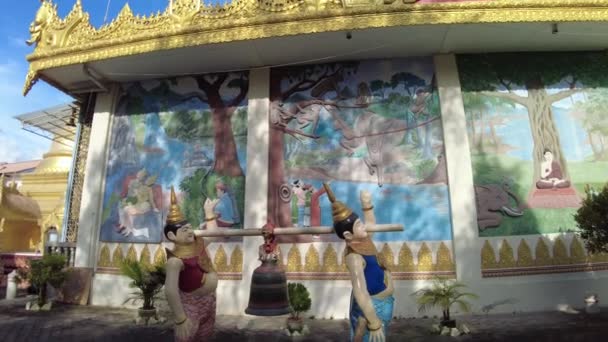 George Town Malaysia Jan 2023 Penang Burmese Buddhist Temple Its — Vídeos de Stock