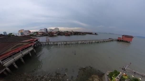 George Town Malezja Styczeń 2023 Widok Lotu Ptaka Starą Chińską — Wideo stockowe