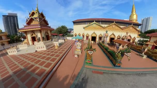 George Town Malásia Jan 2023 Chaiya Mangalaram Thai Buddhist Temple — Vídeo de Stock