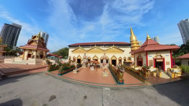 George Town Malásia Jan 2023 Wat Chaiya Mangalaram Renomado Templo — Vídeo de Stock