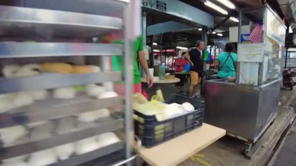 George Town Malaysia Jan 2023 Street Food Shops Chew Jetty — Stockvideo