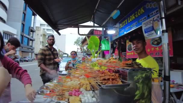 George Town Malasia Jan 2023 Mastica Jetty Con Delicias Populares — Vídeo de stock