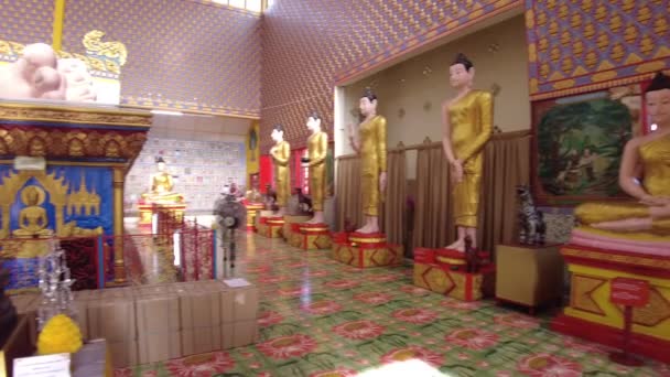 Джордж Таун Малайзия Январь 2023 Года Знаменитый Ват Чайя Мангаларам — стоковое видео
