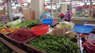 Kuala Lumpur, Malaysia - Jan 2023: in Chow Kit Road Market many of the vendors are small-scale farmers who grow their produce locally, and take pride in offering fresh, seasonal fruits and vegetables.