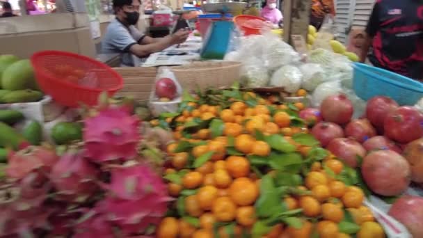 Kuala Lumpur Malezya Ocak 2023 Chow Kit Market Satıcıları Arkadaş — Stok video