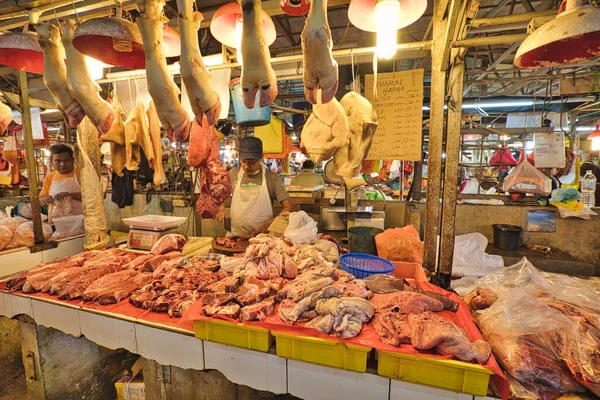 Kuala Lumpur Malaysia Jan 2023 Meat Fishes Bazaars Shopping Precincts — Stock Photo, Image