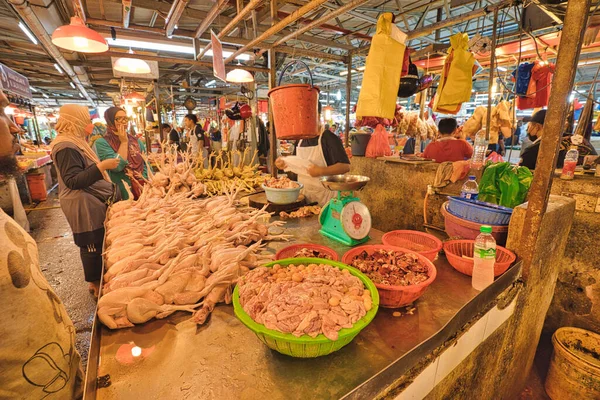 Chow Kit Road Market Kuala Lumpur Malásia Jan 2023 Mercado — Fotografia de Stock