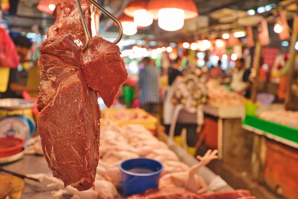 Detailed Look Butchery Kuala Lumpurs Chow Kit Road Market Its — Stock Photo, Image