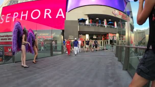 Las Vegas Aug 2018 Showgirls Las Vegas Şaşaalı Göz Alıcı — Stok video