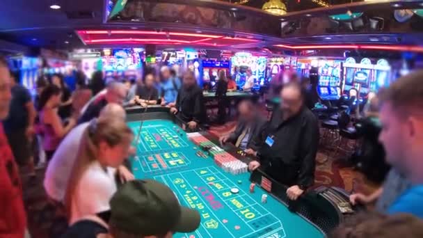 Λας Βέγκας Νεβάδα Ηνωμένες Πολιτείες Αύγουστος 2018 Άνθρωποι Τυχερά Παιχνίδια — Αρχείο Βίντεο