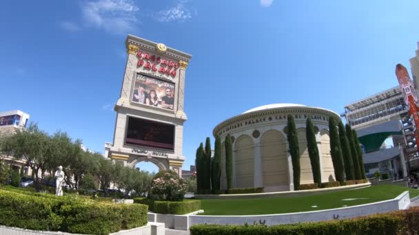 Las Vegas Usa Aug 2018 Caesars Palace Kaszinó Üdülőhely Amely — Stock videók