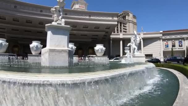 Лас Вегас Невада Сша Август 2018 Фонтаны Казино Caesars Palace — стоковое видео
