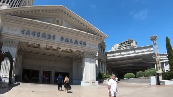 美国内华达州拉斯维加斯 2018年8月 拉斯维加斯凯撒宫赌场以其奢华的住宿环境和一流的餐厅体验而闻名于世 成为全球吸引游客的地方 — 图库视频影像