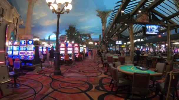 Las Vegas Nevada Ago 2018 Casino Parisino Las Vegas Los — Vídeos de Stock