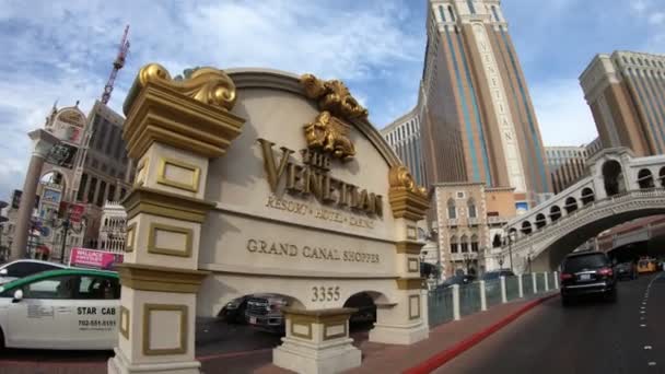 Las Vegas Nevada Usa Aug 2018 Venetianska Kasinot Har Ett — Stockvideo