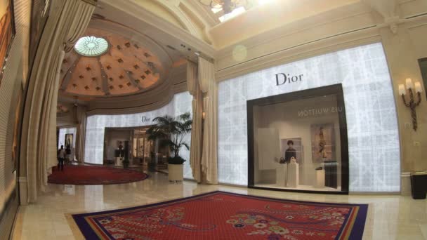 Las Vegas Nevada Amerikai Egyesült Államok Augusztus 2018 Dior Shop — Stock videók