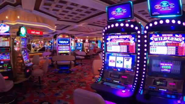 Las Vegas Nevada Verenigde Staten Augustus 2018 Slotmachine Binnen Het — Stockvideo