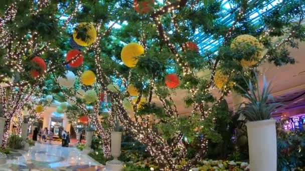 Las Vegas Nevada Usa Srpna 2018 Krásná Dekorace Umístění Zahrady — Stock video