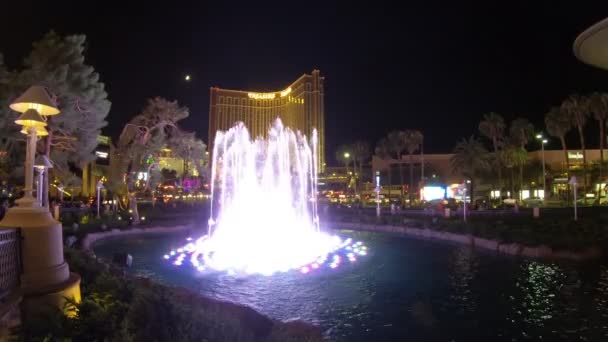 Las Vegas Nevada Usa August 2018 Wynn Las Vegas Fountain — Stockvideo