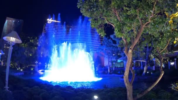 Las Vegas Nevada Usa August 2018 Wynn Las Vegas Fountain — Stockvideo