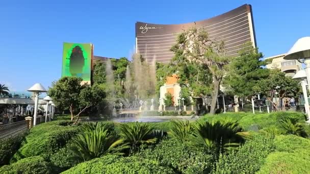 Las Vegas Nevada Usa Augusti 2018 Wynn Och Encore Tower — Stockvideo