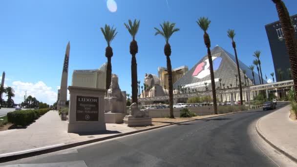 Las Vegas Nevada Usa Aug 2018 Luxor Hotel Casino Famous — стоковое видео