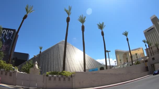 Las Vegas Nevada Ago 2018 Luxor Hotel Casino Famoso Resort — Vídeos de Stock