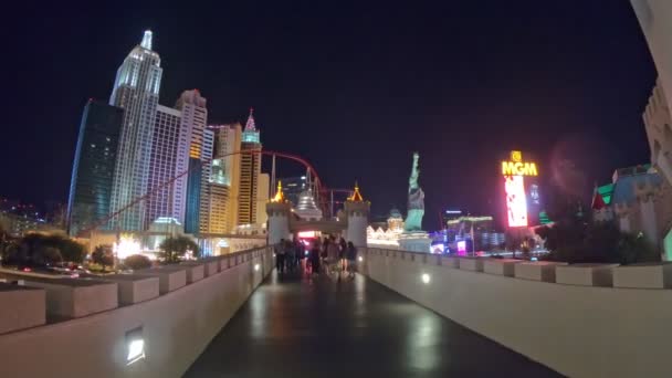 Las Vegas Nevada Ago 2018 Excalibur Hotel Casino Resort Temática — Vídeo de stock