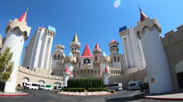 Las Vegas Nevada Ago 2018 Excalibur Hotel Casino Las Vegas — Vídeo de stock