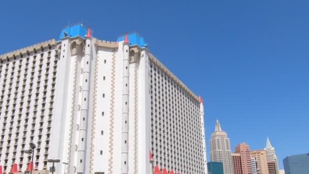 Las Vegas Nevada Eua Ago 2018 Excalibur Casino Hotel Apresentam — Vídeo de Stock