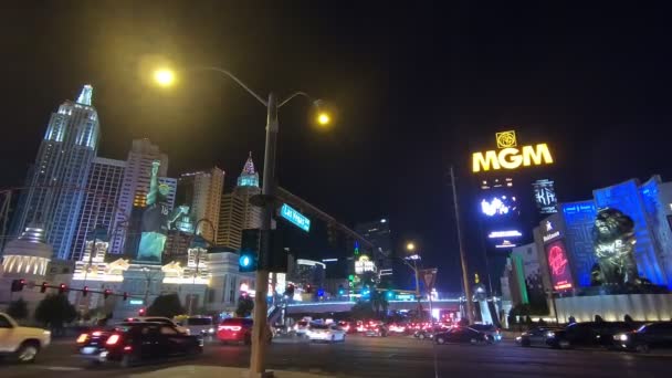 Las Vegas Nevada Abd Mgm Grand Casino Las Vegas Bulvarı — Stok video