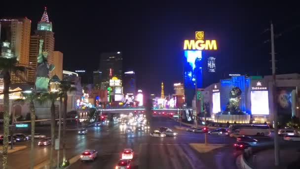 美国内华达州拉斯维加斯 2018年8月 位于拉斯维加斯大道 Las Vegas Strip 的米高梅大酒店 Mgm Grand Casino — 图库视频影像