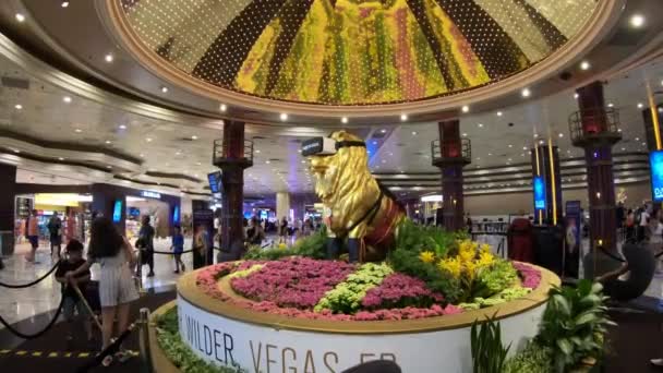 Las Vegas Nevada Eua Ago 2018 Mgm Grand Casino Hotel — Vídeo de Stock