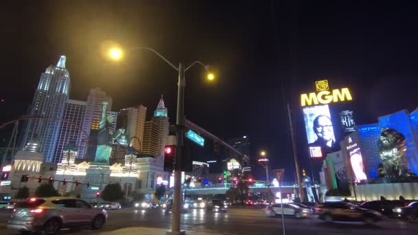 Las Vegas Ago 2018 New York New York Hotel Casino — Vídeo de stock